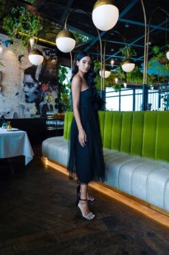 Butterfly Black Tulle Midi Dress -Tulle Clothing ButterflyBlack 4