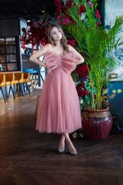 Butterfly Mauve Tulle Midi Dress -Tulle Clothing ButterflyMauve 3