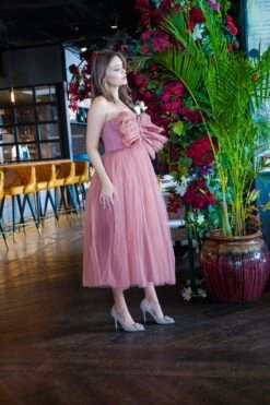 Butterfly Mauve Tulle Midi Dress -Tulle Clothing ButterflyMauve 4