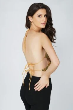 Butterfly Top In Gold -Tulle Clothing ButterflyTopGold 1