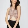Butterfly Top In Mink 2 Butterfly Top In Mink -Tulle Clothing ButterflyTopMink 2