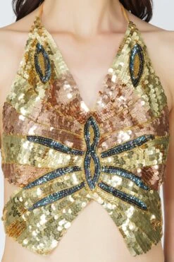 Butterfly Top In Gold -Tulle Clothing Butterflytop 12