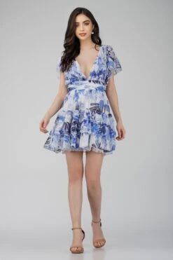 Madison Blue Printed Chiffon Mini Dress 9 Madison Blue Printed Chiffon Mini Dress -Tulle Clothing ChiffonStyles 41