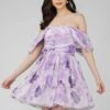 Sydney Chiffon Mini Dress In Lavender -Tulle Clothing ChiffonStyles 56