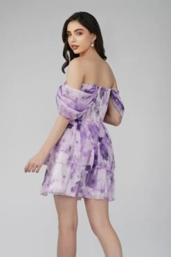 Sydney Chiffon Mini Dress In Lavender -Tulle Clothing ChiffonStyles 57