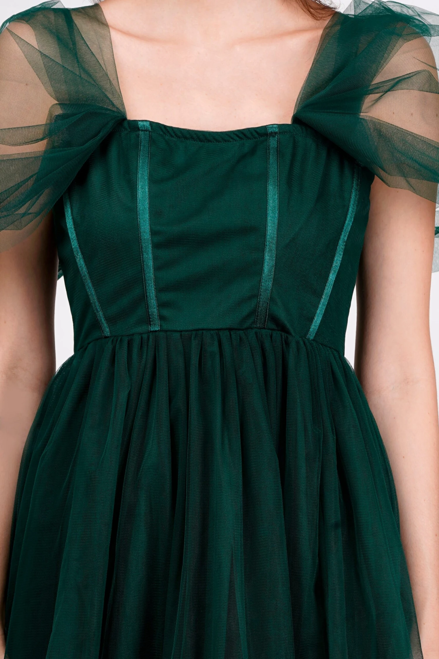 Jayne Emerald Green Tulle Midi Dress 8 Jayne Emerald Green Tulle Midi Dress - Image 6