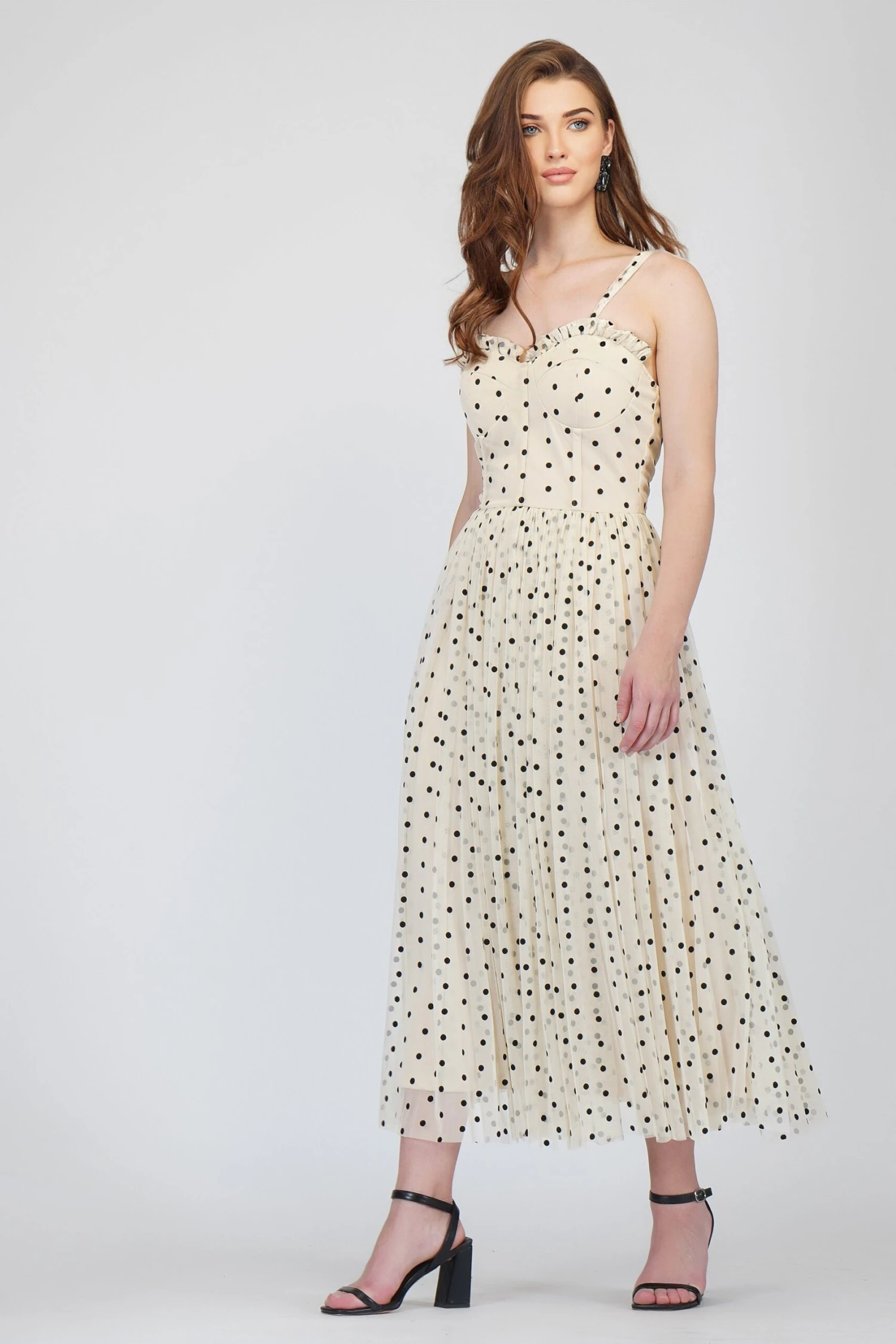Dane Polka Dot Corset Midi Dress 3 Dane Polka Dot Corset Midi Dress