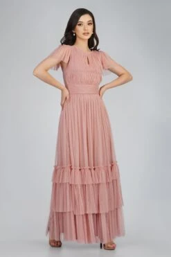 Diva Mink Tulle Bridesmaid Dress -Tulle Clothing DivaDressPInk 5