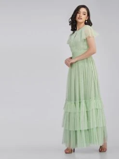 Diva Sage Green Tulle Bridesmaid Dress -Tulle Clothing DivaDressSage 3