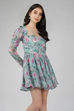 Bone Green Floral Corset Dress -Tulle Clothing FairyTaleDresses 10