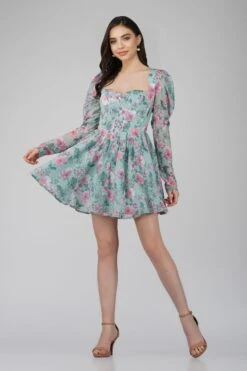 Bone Green Floral Corset Dress -Tulle Clothing FairyTaleDresses 14