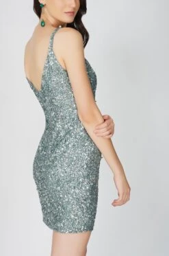 Greyson Teal Sequin Mini Dress 9 Greyson Teal Sequin Mini Dress -Tulle Clothing Greyson 11