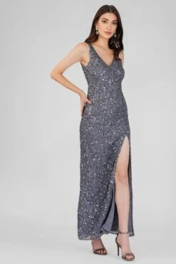 Greyson Grey Sequin Maxi Dress 9 Greyson Grey Sequin Maxi Dress -Tulle Clothing Greyson 4