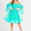 Amora Green Tulle Dress -Tulle Clothing INN5717GRN 1