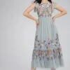 Iris Dusty Blue Embroidered Dress 1 Iris Dusty Blue Embroidered Dress -Tulle Clothing IrisMidaxiLB L 99 1 edited
