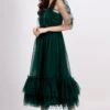Jayne Emerald Green Tulle Midi Dress
