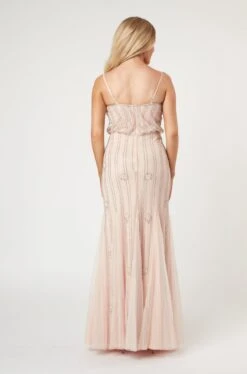 Keeva Nude Blush Bridesmaid Dress -Tulle Clothing KeevaBlushBridesmaidMaxi 10