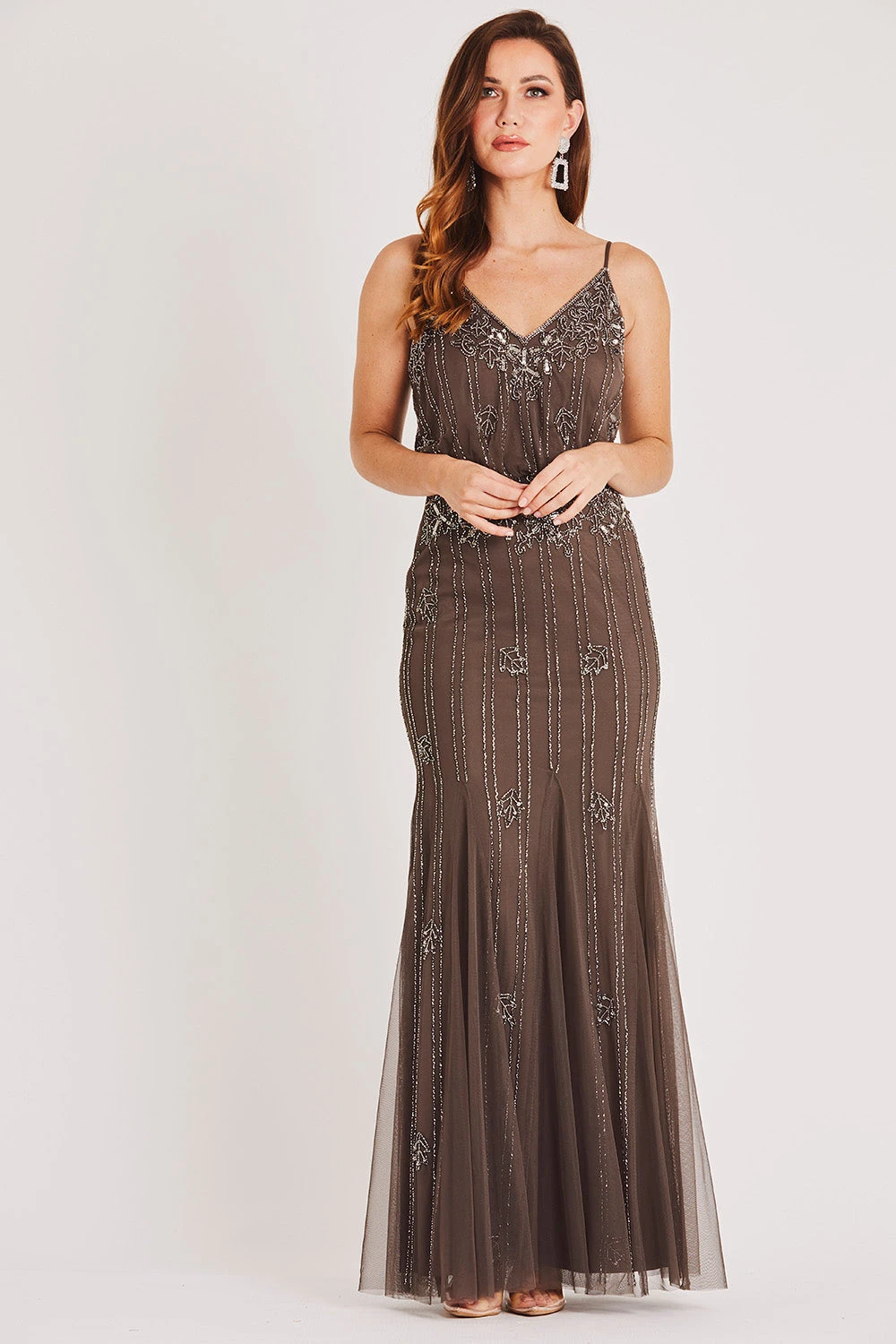 Keeva Stone Grey Bridesmaid Maxi Dress 4 Keeva Stone Grey Bridesmaid Maxi Dress - Image 2