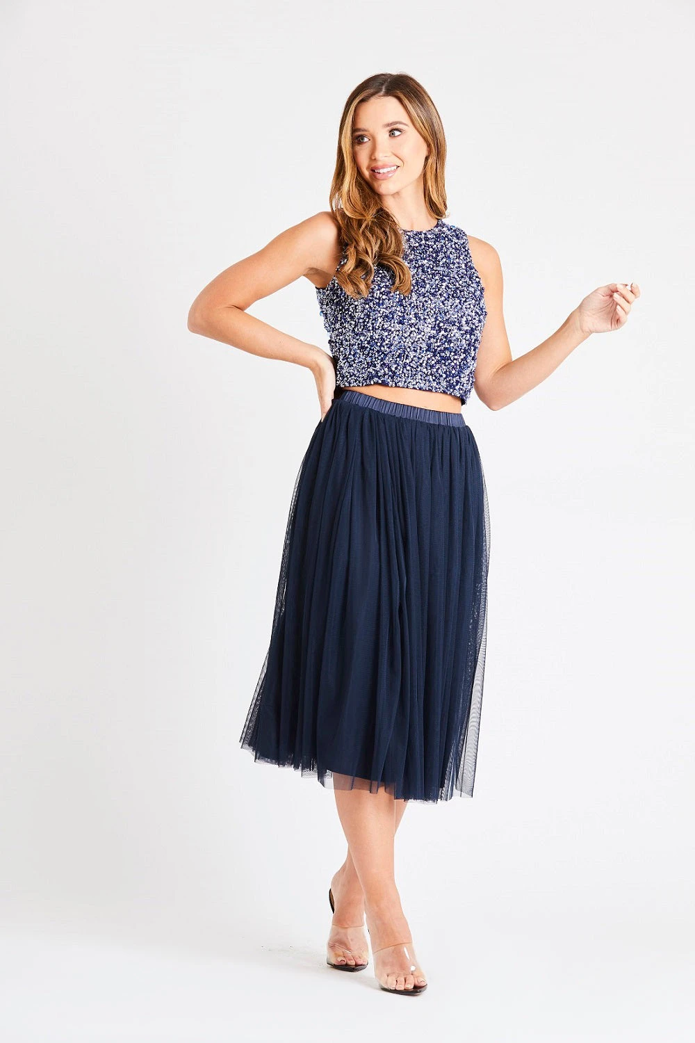 Picasso Navy Blue Sequin Top 4 Picasso Navy Blue Sequin Top - Image 2