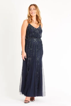 Keeva Navy Bridesmaid Maxi Dress 15 Keeva Navy Bridesmaid Maxi Dress -Tulle Clothing LNB3267NVY 1