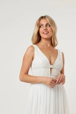 Myla Pearl Beaded Wedding Dress -Tulle Clothing LaceandBeads1274