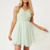 Cheri Embroidered Mint Green Skater Dress 1 Cheri Embroidered Mint Green Skater Dress -Tulle Clothing LaceandBeads135