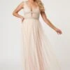Myla Nude Embellished Maxi Dress 1 Myla Nude Embellished Maxi Dress -Tulle Clothing LaceandBeads890