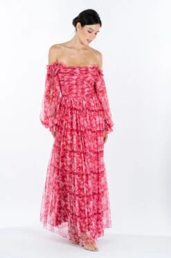 Lana Red Printed Tulle Dress -Tulle Clothing LanaRedLaceandbeads2