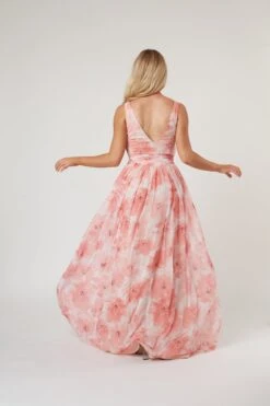 Levi Pink Floral Printed Maxi Dress 19 Levi Pink Floral Printed Maxi Dress -Tulle Clothing Levi 25