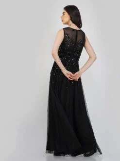 Lilith Floral Embellished Maxi Dress In Black -Tulle Clothing LilithBlack 1
