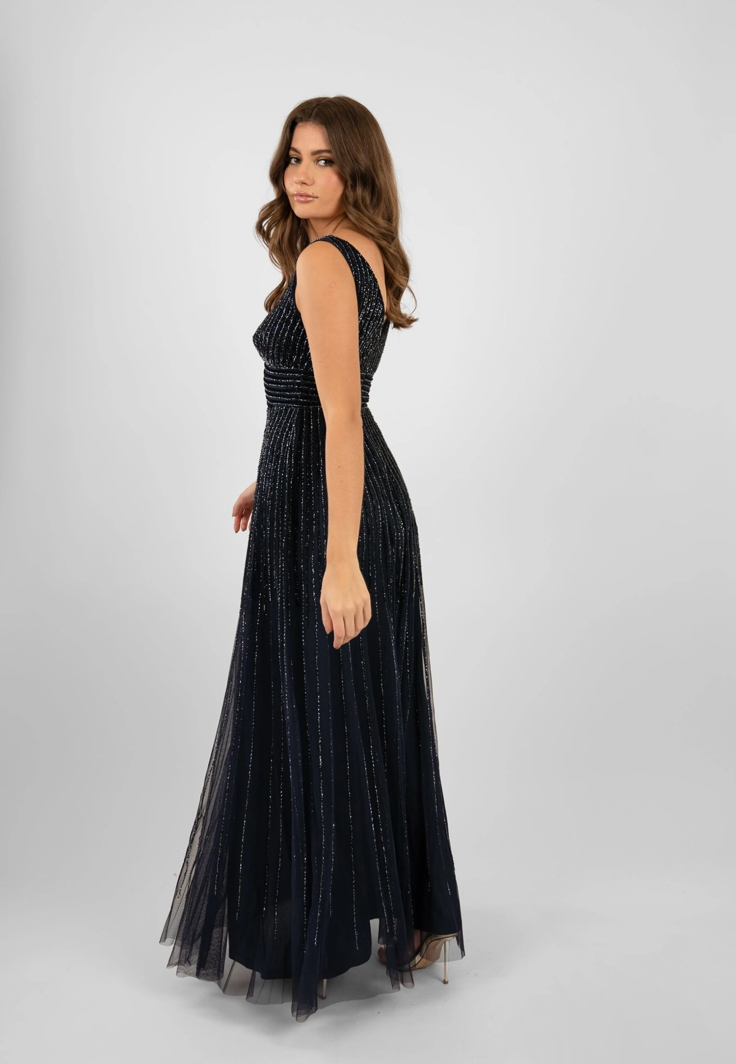 Lorelai Navy Blue Embellished Maxi Dress 5 Lorelai Navy Blue Embellished Maxi Dress - Image 3