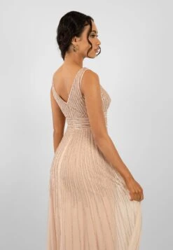 Lorelai Blush Pink Embellished Maxi Dress -Tulle Clothing LorelaiNudeBlush 4