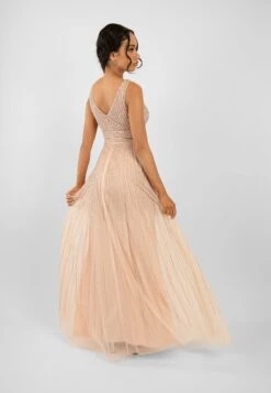 Lorelai Blush Pink Embellished Maxi Dress -Tulle Clothing LorelaiNudeBlush 5