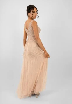 Lorelai Blush Pink Embellished Maxi Dress -Tulle Clothing LorelaiNudeBlush 6
