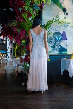 Lorelai Blush Pink Embellished Maxi Dress -Tulle Clothing LorelaiNude 1