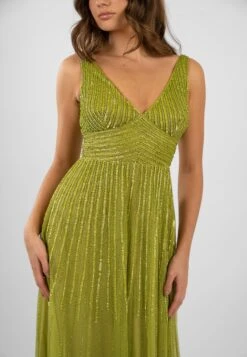 Lorelai Olive Green Embellished Maxi Dress -Tulle Clothing LorelaiOlive 2