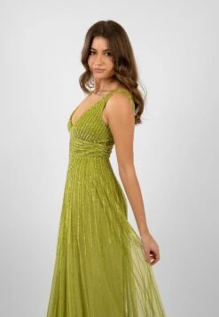 Lorelai Olive Green Embellished Maxi Dress -Tulle Clothing LorelaiOlive 5