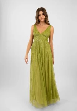 Lorelai Olive Green Embellished Maxi Dress -Tulle Clothing LorelaiOlive 7