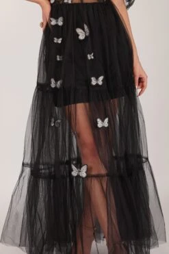 Lottie Butterfly Dress In Black 11 Lottie Butterfly Dress In Black -Tulle Clothing LottieBlack 2