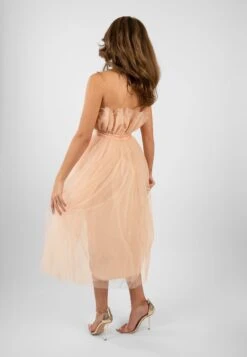 Nidha High Low Tulle Dress In Nude -Tulle Clothing Nidha 9