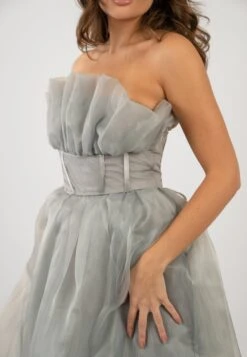 Noah Organza Midi Dress In Grey 17 Noah Organza Midi Dress In Grey -Tulle Clothing NoahMidi 1