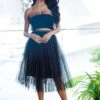 Nyra Tulle Skirt In Black 1 Nyra Tulle Skirt In Black -Tulle Clothing NyraBlack 2