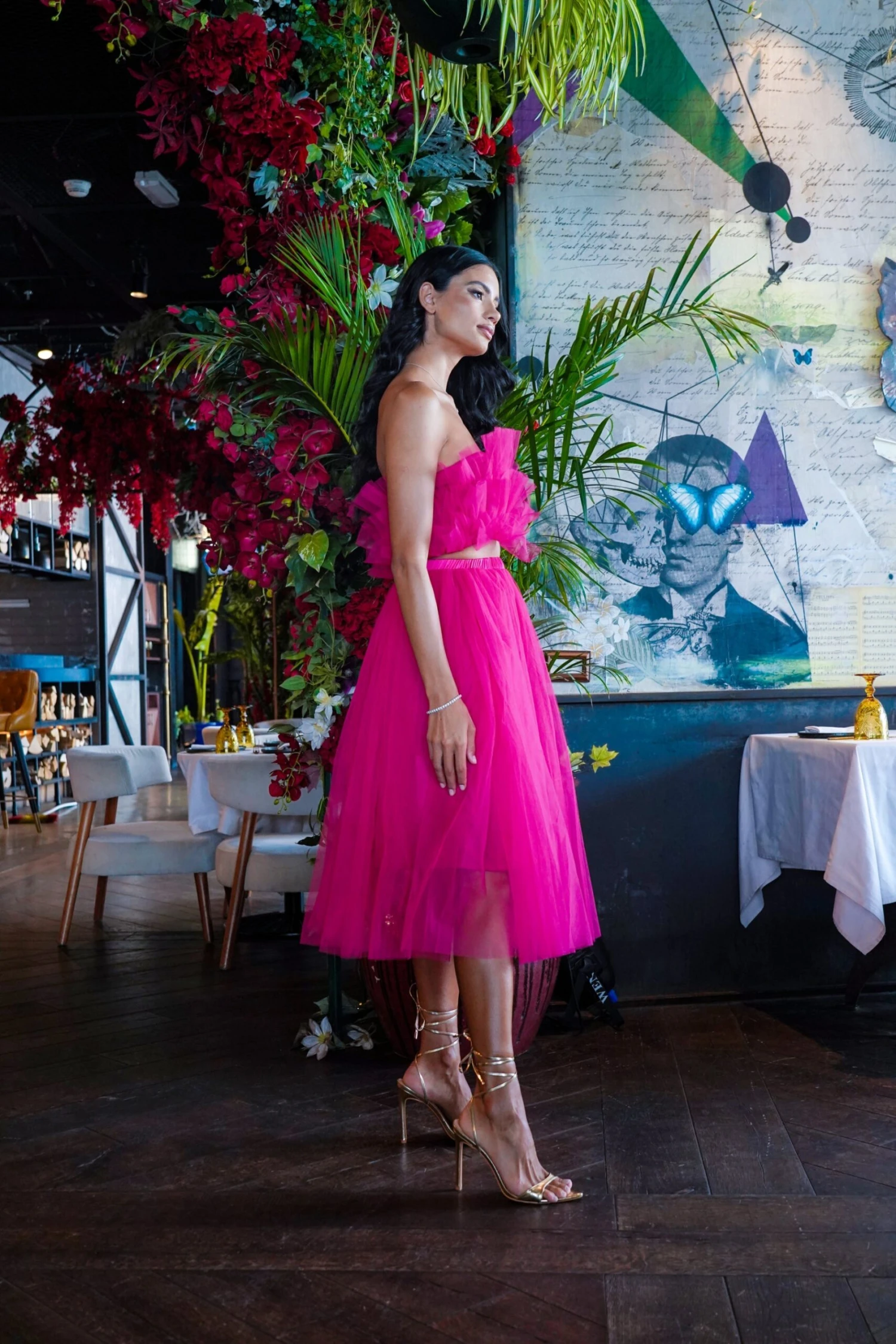 Nyra Tulle Skirt In Hot Pink 5 Nyra Tulle Skirt In Hot Pink - Image 3