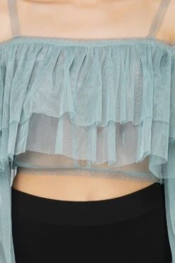 Perch Tulle Top In Teal 11 Perch Tulle Top In Teal -Tulle Clothing PerchTop 6