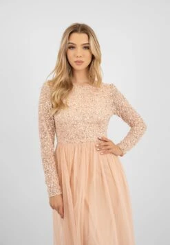 Belle Blush Pink Long Sleeve Bridesmaid Dress -Tulle Clothing PicassoBelle 10 Copy