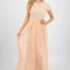Picasso Short Sleeve Blush Pink Bridesmaid Dress -Tulle Clothing PicassoCappedSLeevesBlushPInk 3 edited