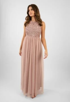 Picasso Pale Mauve Embellished Bridesmaid Dress -Tulle Clothing PicassoMaxiMauve 1