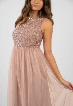 Picasso Pale Mauve Embellished Bridesmaid Dress -Tulle Clothing PicassoMaxiMauve 2