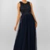 Picasso Navy Blue Embellished Bridesmaid Dress 1 Picasso Navy Blue Embellished Bridesmaid Dress -Tulle Clothing PicassoMaxiNavyBlue 1 edited