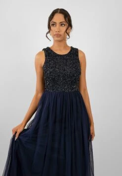 Picasso Navy Blue Embellished Bridesmaid Dress -Tulle Clothing PicassoMaxiNavyBlue 4